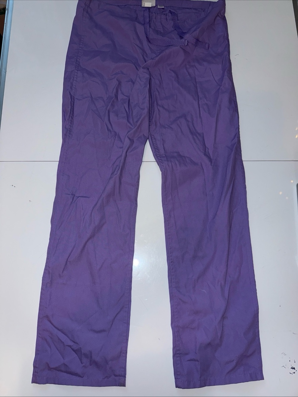 Landau Essentials Lavender purple draw string Waist Cargo Scrub Pants - XSM